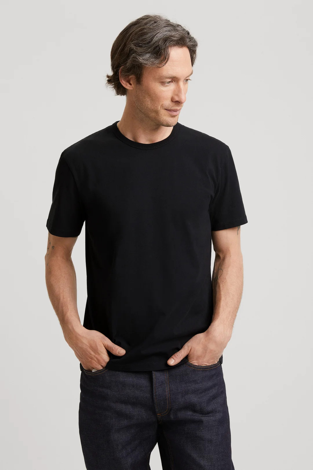 Black T-Shirt | Premium Heavyweight Cotton Crewneck - ASKET