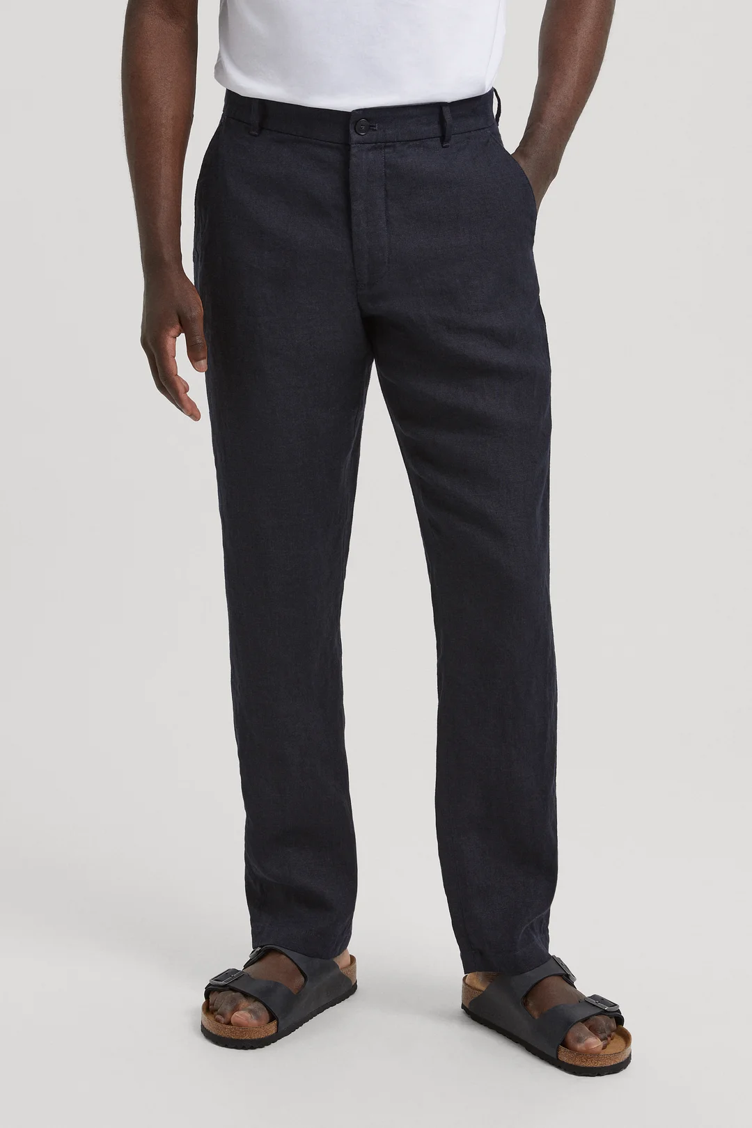 Dark Navy Linen Trousers | 100% Belgian Linen - ASKET