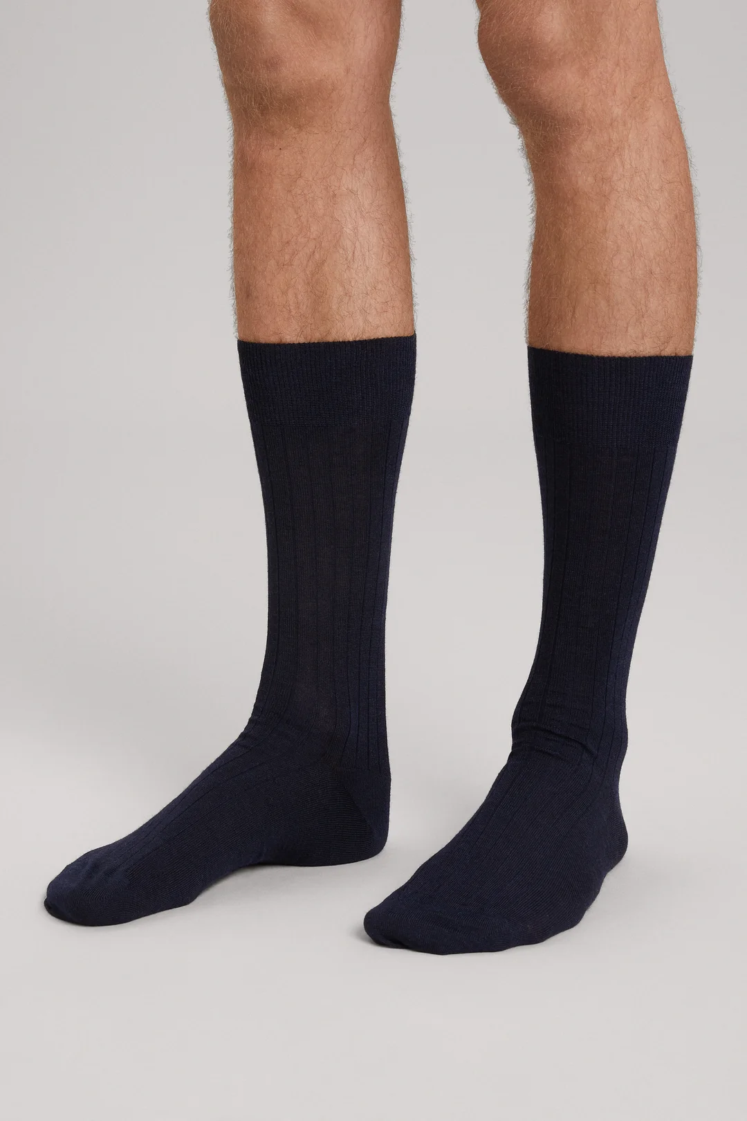 Dark Navy Merino Sock 3-Pack | Ribbed Italian Wool - ASKET