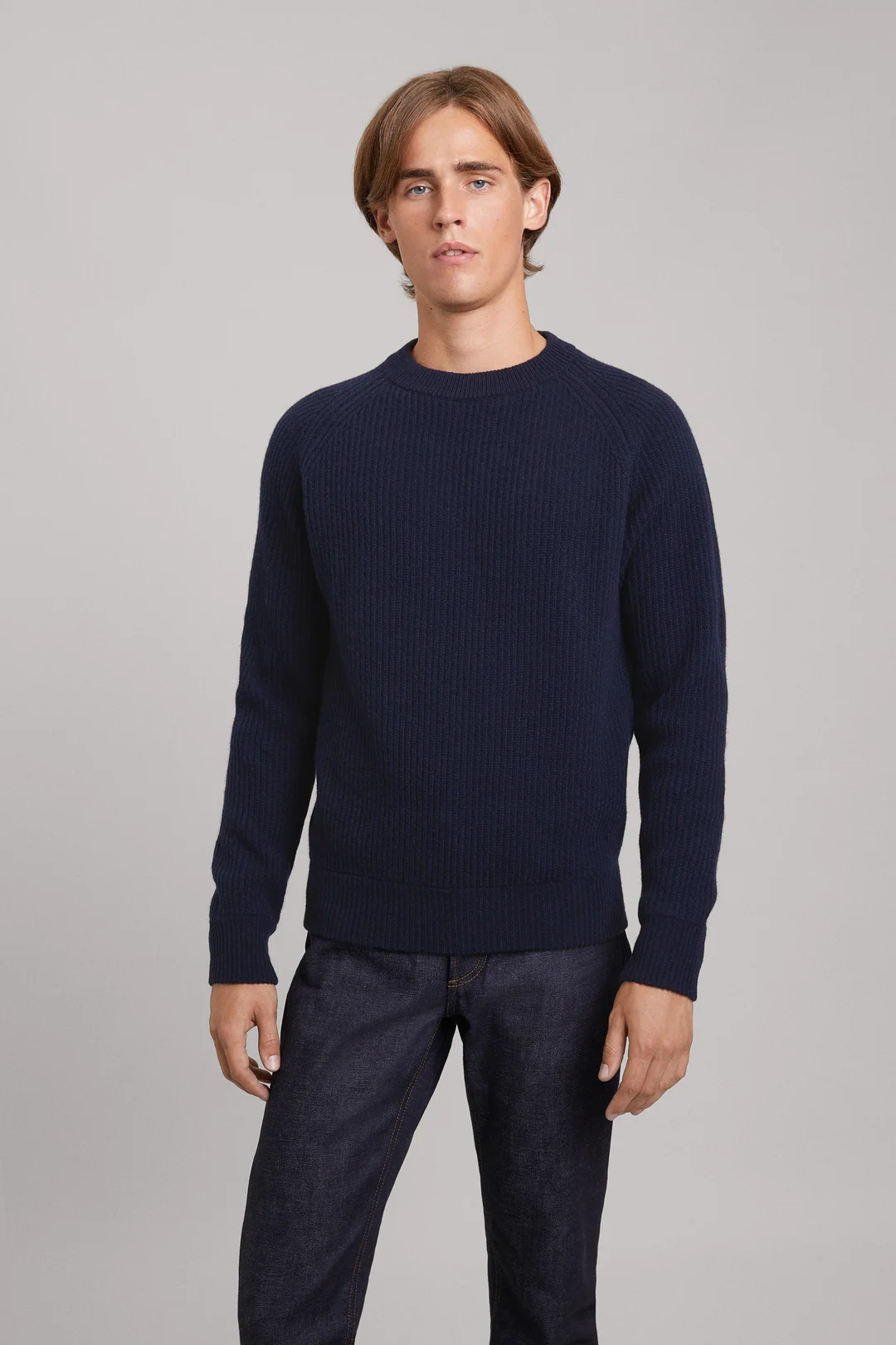 Dark Navy Heavy Wool Sweater | 100% Recycled Wool- ASKET