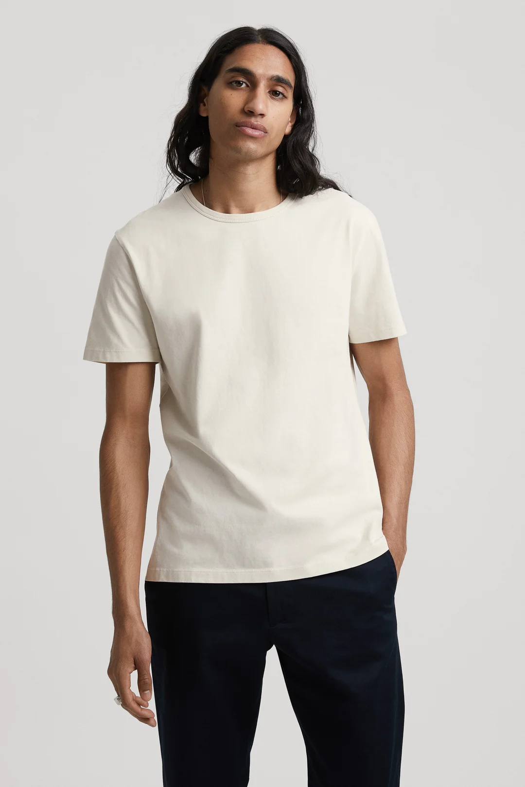 ASKET - T-Shirt Off White - Cotton - Mens