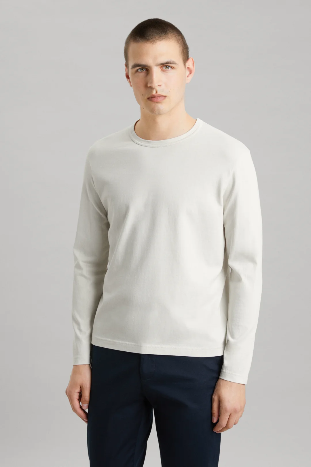 Off White Long Sleeve T-Shirt | Organic Cotton Crewneck - ASKET