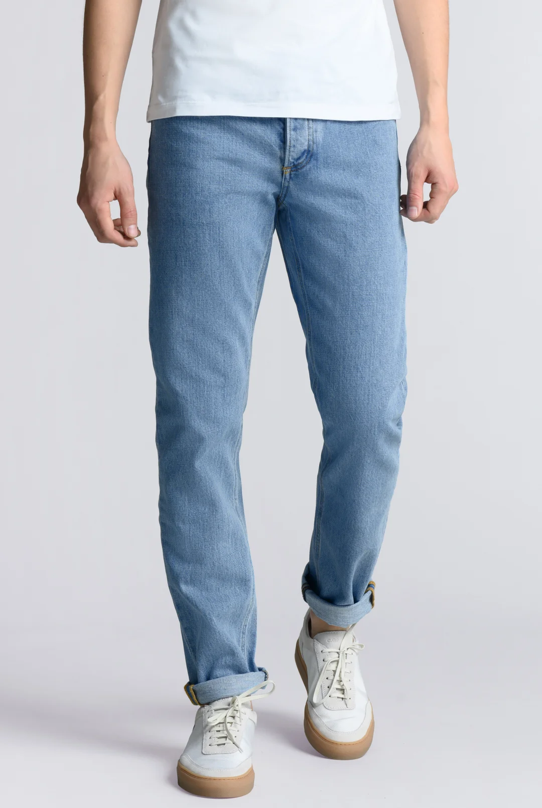 Regular fit washed jeans in blue