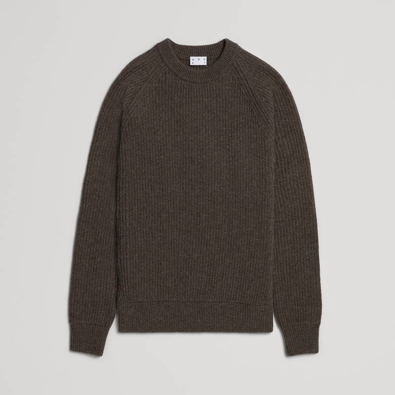Asket The Heavy Wool Sweater Brown