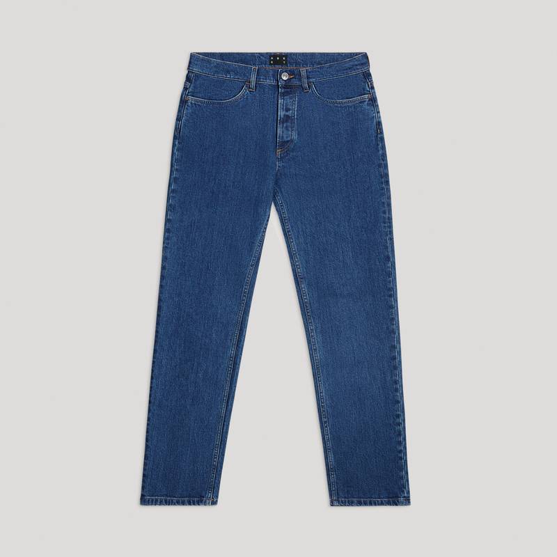 Shop Asket The Slim Jeans Mid Blue Wash