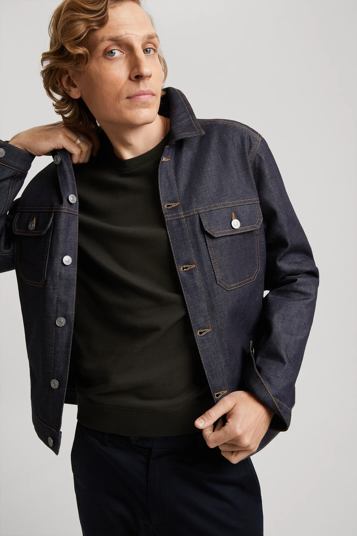 Dark Grey Denim Jacket For Men – Prime Porter