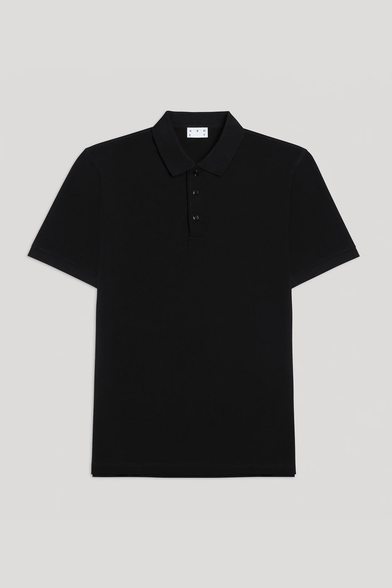 Black Pique Polo | Organic Cotton - ASKET