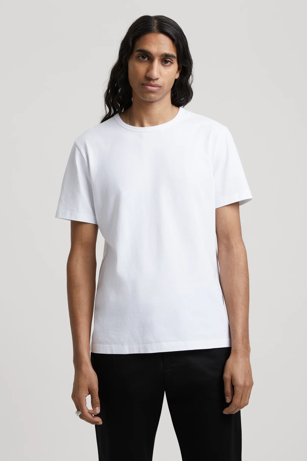 Långiver grå dræbe White T-Shirt | Premium Heavyweight Cotton Crewneck - ASKET