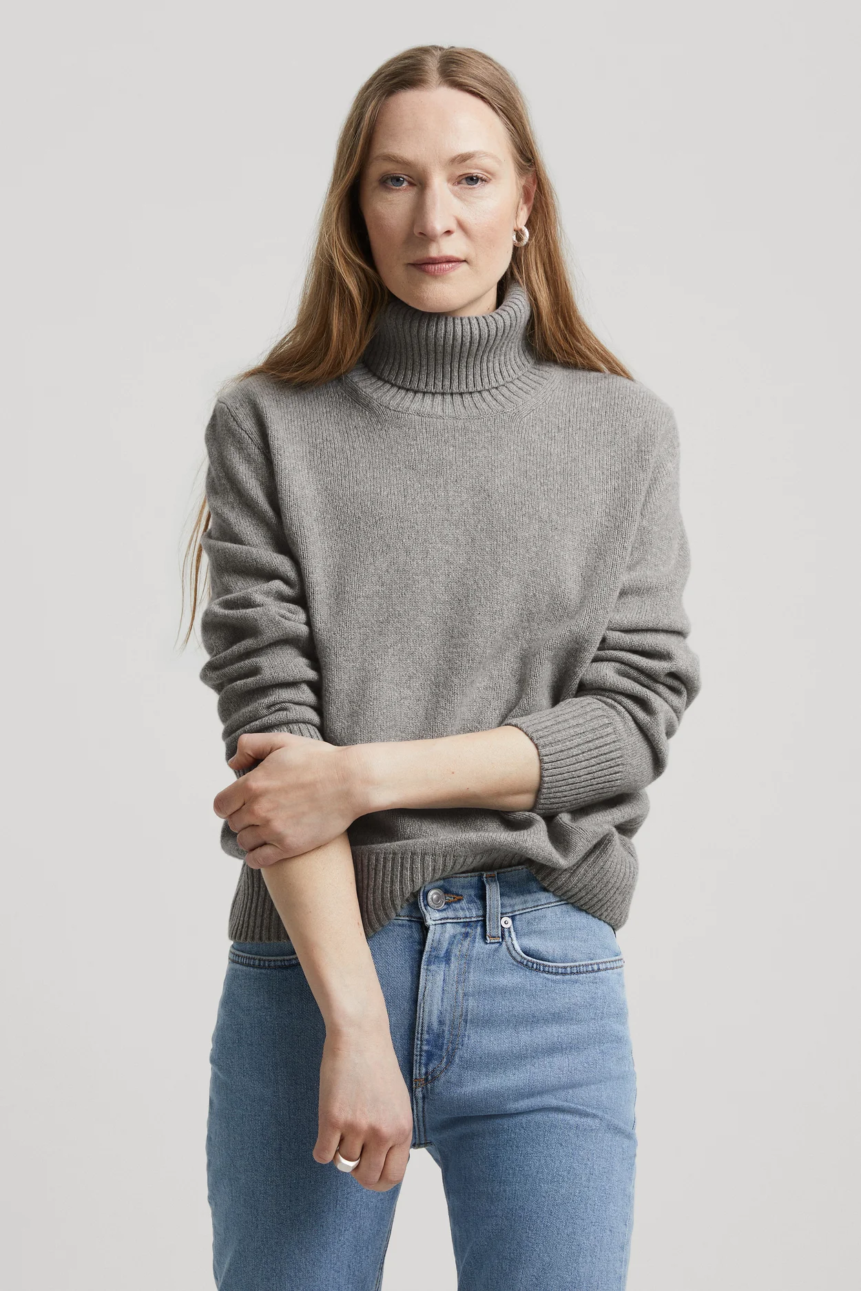 Grey Cashmere Roll Neck | Recycled Cashmere - ASKET