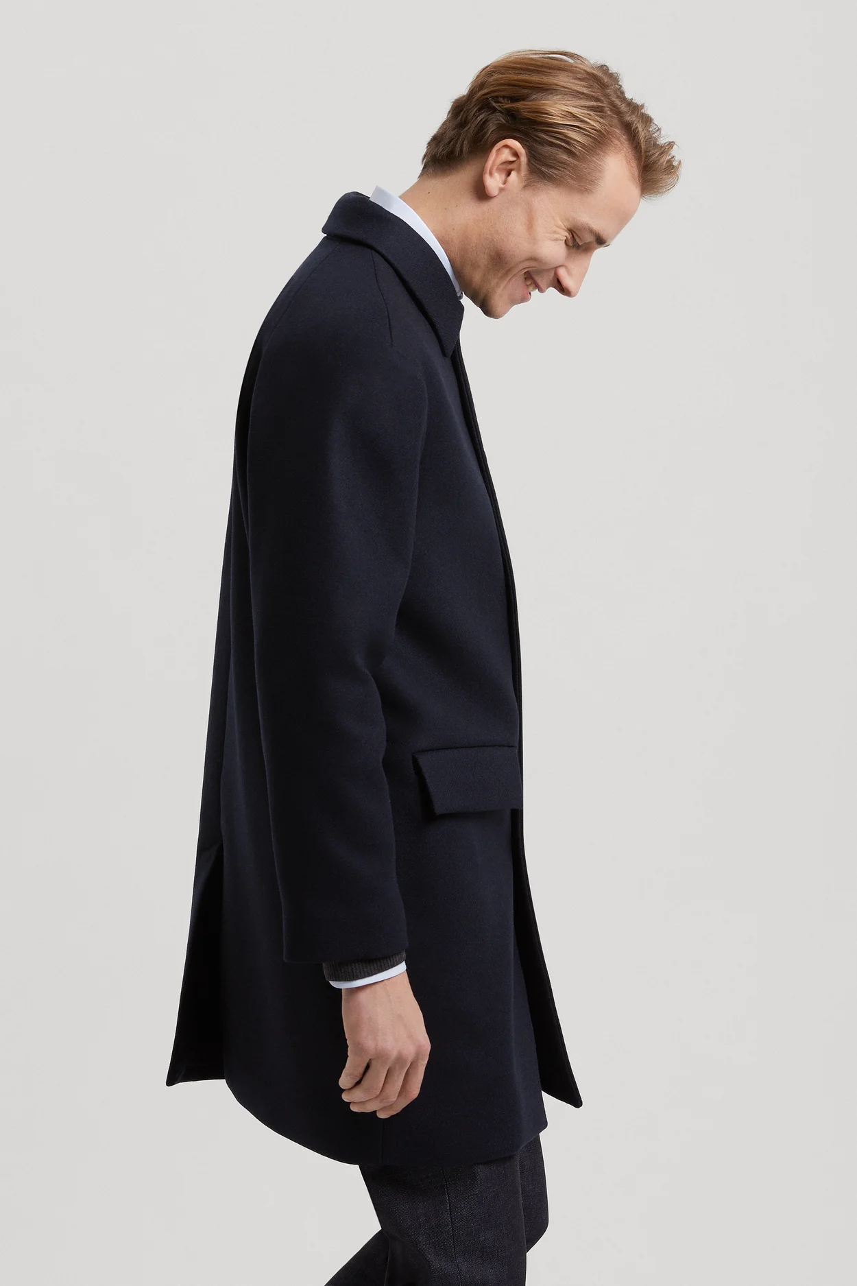 Dark Navy Wool Coat | Recycled Wool Outerwear - ASKET