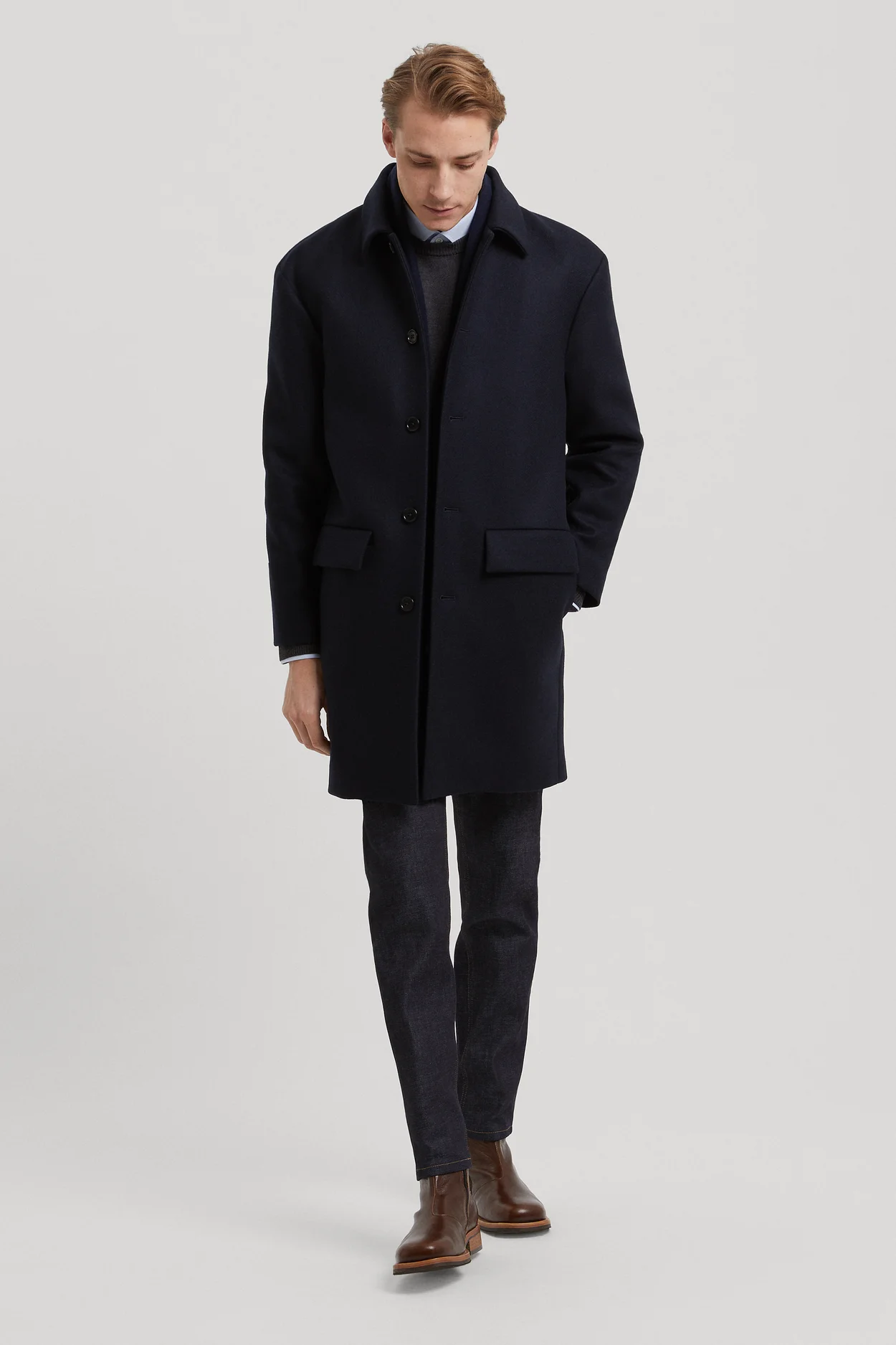 Black wool best sale coat with hood